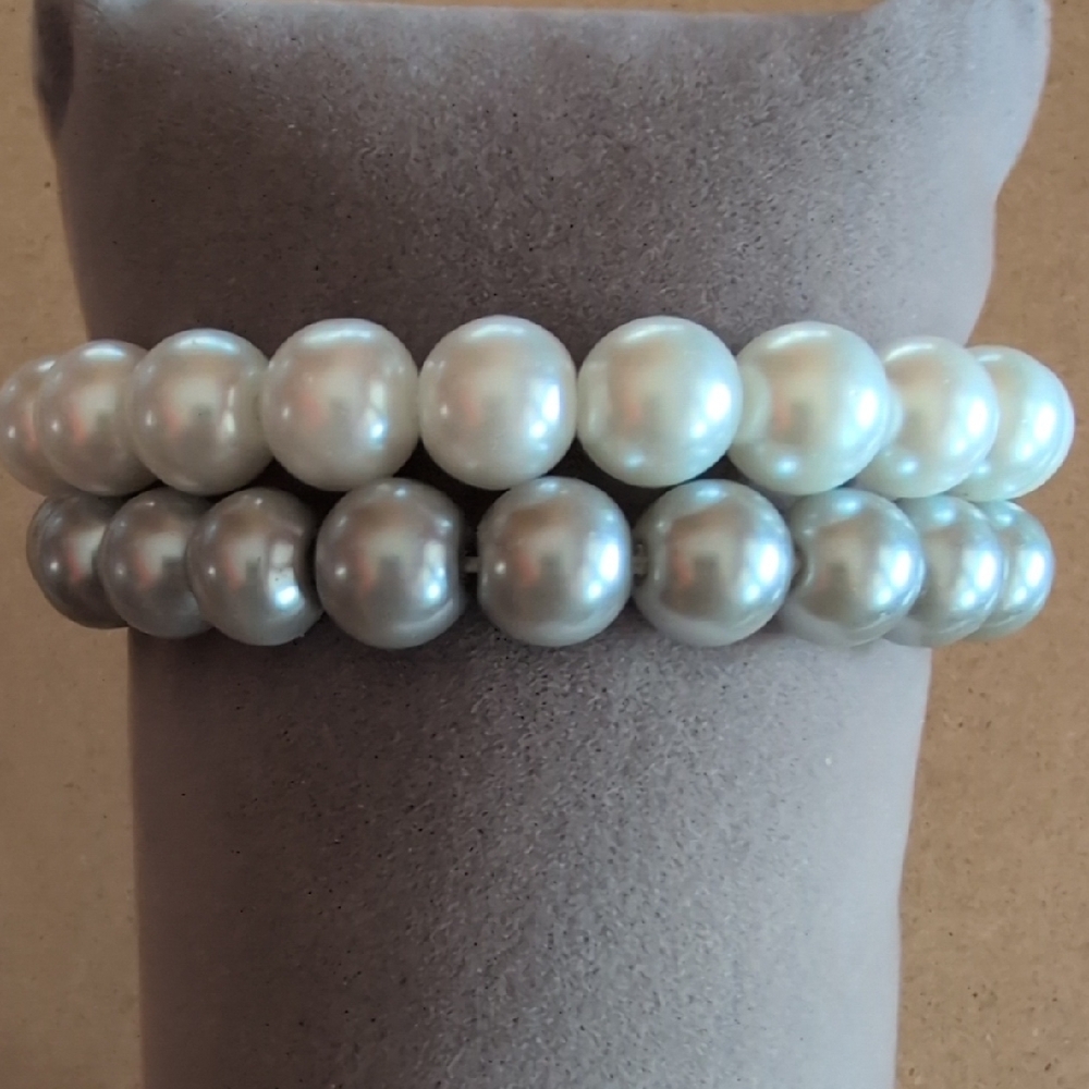 Elegant Faux  Pearl Bracelet Set